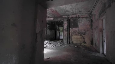 Detail of abandoned Soviet sanatorium Medea in Tskaltubo, Georgia. Tskaltubo was important balneological resort in Soviet times. Historical abandoned sanatorium