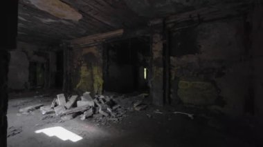 Detail of abandoned Soviet sanatorium Medea in Tskaltubo, Georgia. Tskaltubo was important balneological resort in Soviet times. Historical abandoned sanatorium