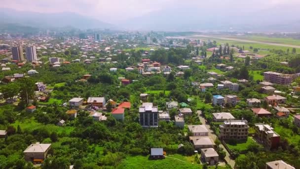 Drone View Private Sector Houses Multi Storey Buildings Batumi Background — 图库视频影像