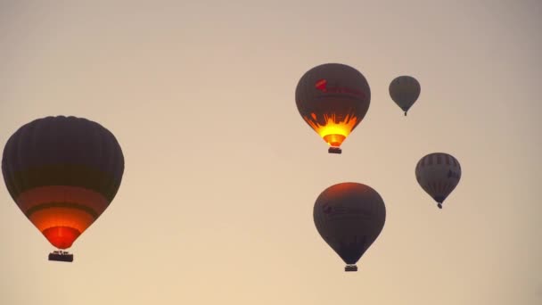 Alanya Turkiet September 2022 Ballonger Bakgrunden Blå Himmel Utan Moln — Stockvideo