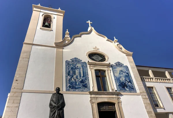 Aveiro Portugal Agosto 2022 Exterior Iglesia Vera Cruz Mostrando Campanario —  Fotos de Stock