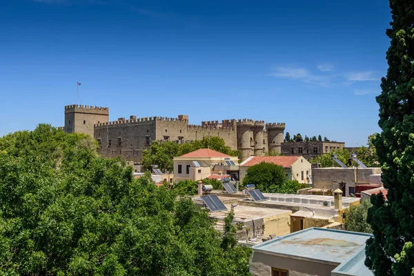 Palacio Del Gran Maestre Los Caballeros Isla Rodas Dodecaneso Grecia —  Fotos de Stock