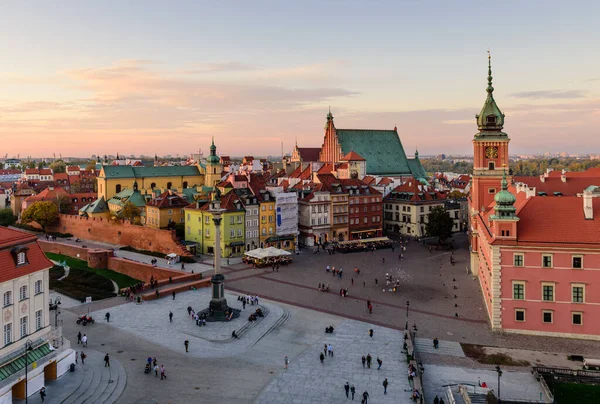 Varsovie Pologne Octobre 2019 Visite Pologne Paysage Urbain Varsovie Place — Photo