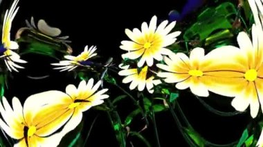 Beyaz Çiçek Botanik 3B Hazırlama