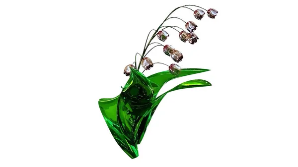 Lila Glockenblume Botanisches Rendering — Stockfoto