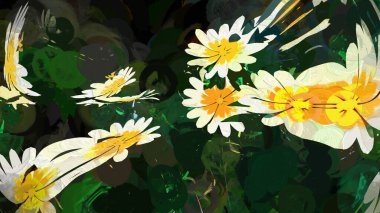 Beyaz Çiçek Botanik 3B Hazırlama