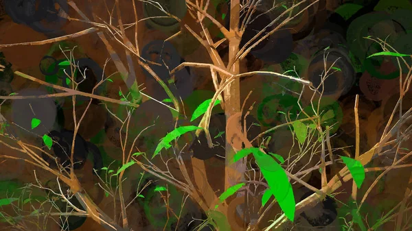 Маунтін Кленовий Дерево Ботанічний Цифровий Рендеринг — стокове фото