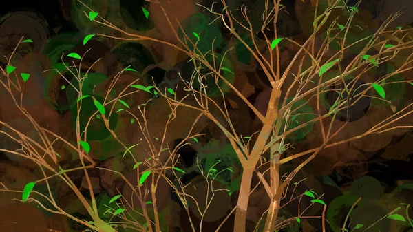マウンテンメープルツリー植物デジタルレンダリング — ストック写真