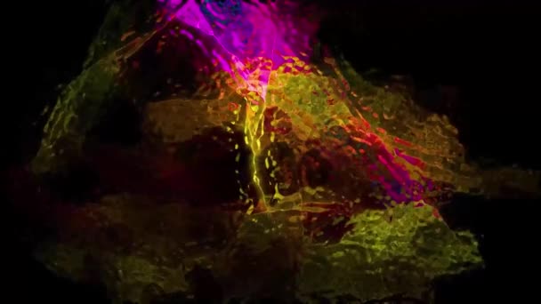 Космічна Туманність Повільний Яскравий Абстрактний Фон Цифрове Рендерингу — стокове відео