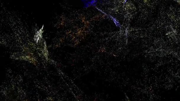 Cosmic Nebula Vibrant Abstrak Background Digital Rendering — Stok Video