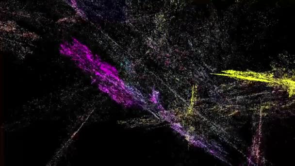 Kosmická Mlhovina Pulzující Abstraktní Pozadí Digitální Vykreslování — Stock video