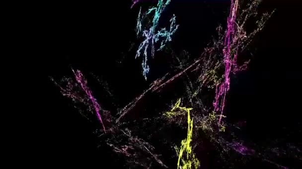 Cosmic Nebula Vibrant Abstract Background Digital Rendering — Stock Video