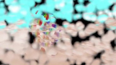 Gökkuşağı Kabarcıkları Joy Arkaplan Video 3B Hazırlama 