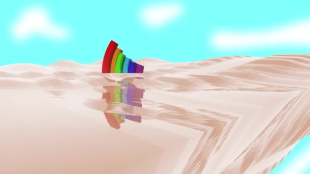 彩虹欢乐背景视频3D渲染 — 图库视频影像