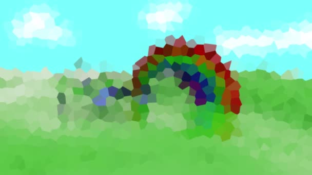虹の喜びの背景ビデオ3Dレンダリング — ストック動画