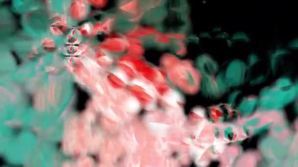 Abstract Vibrant Bubbly Tło Cyfrowe Rendering — Wideo stockowe