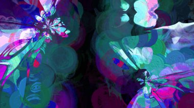 Soyut Canlı Arkaplan Dijital İllüstrasyon