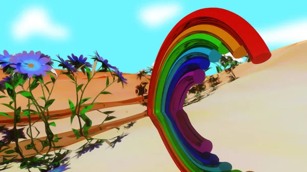 Rainbow Joy Background Video 3D Rendering