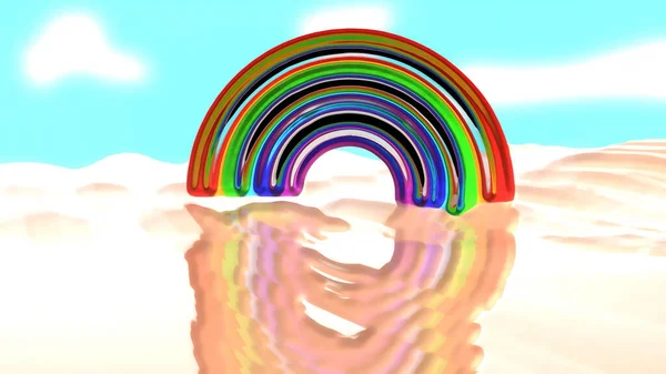 Rainbow Joy Background Vídeo Rendering — Fotografia de Stock