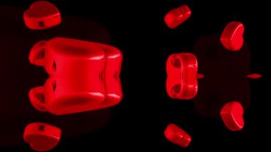 Romantik Kalp Arkaplanı 3B Hazırlama