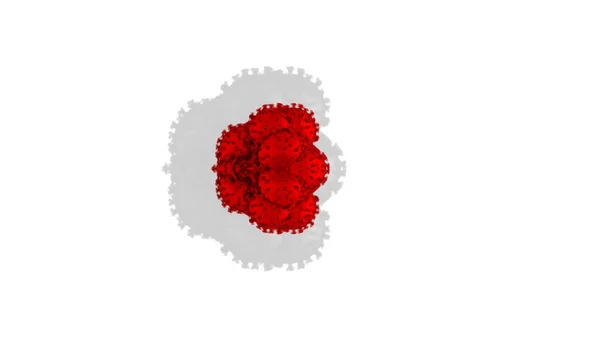 Corona Virus Covid 19大流行病3D渲染 — 图库照片