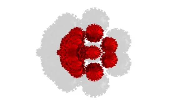 Corona Virus Covid 19大流行病3D渲染 — 图库照片