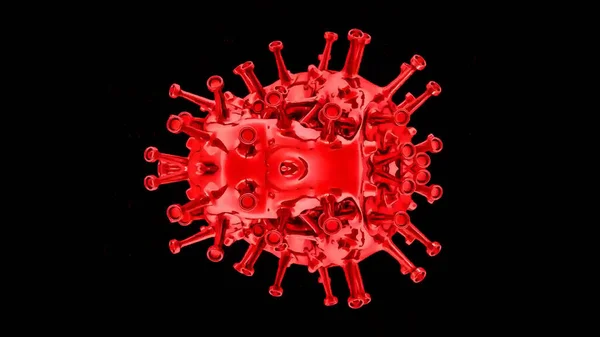 Renderización Pandémica Del Virus Corona Covid — Foto de Stock