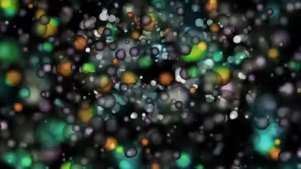 グリッター振動球アブストラクト背景デジタルレンダリング — ストック動画