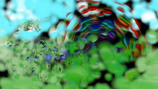 Botanical Bubbly Abstract Background Digital Rendering — Stock Photo, Image