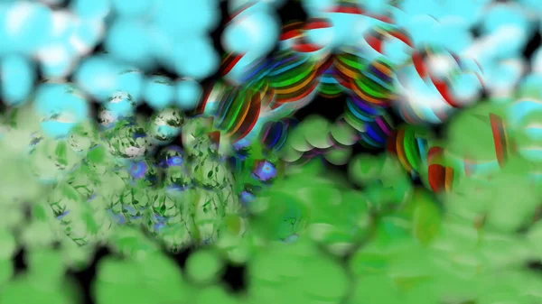 Botanische Bubbly Abstracte Achtergrond Digitale Rendering — Stockfoto