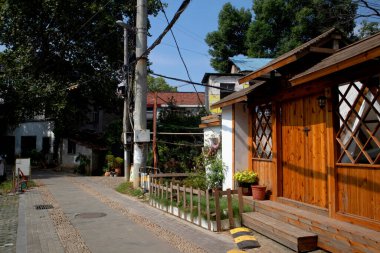 Bu Çin 'de bir yerleşim bölgesinde bir ev.