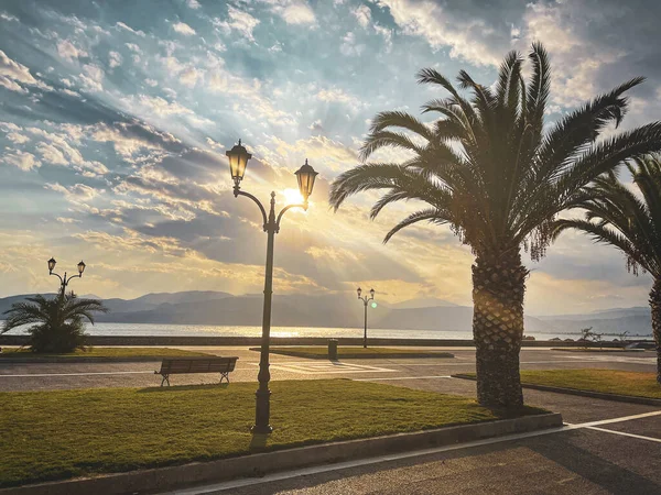 Όμορφη Θέα Στη Θάλασσα Από Ναύπλιο Στην Αργολίδα Πελοπόννησος — Φωτογραφία Αρχείου