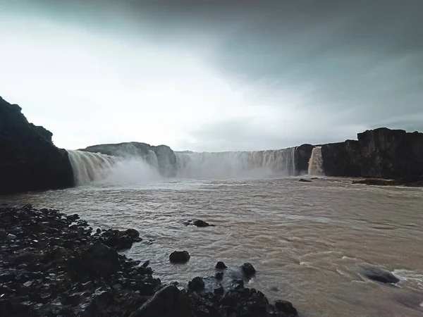 Cascata Godafoss Sul Fiume Skjalfandafljot Islanda — Foto Stock