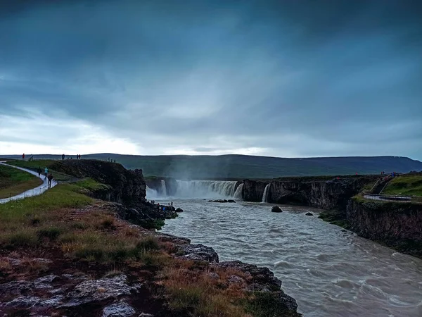 Godafoss Waterval Skjalfandafljot Rivier Ijsland — Stockfoto