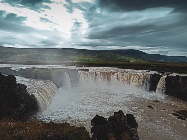 Водоспад Годафосс Річці Скаялфандафльот Ісландія — стокове фото