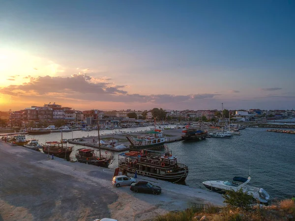 Marina Katerini Pieria View Seaside Town Paralia Katerini Olympic Coast — Stock Photo, Image