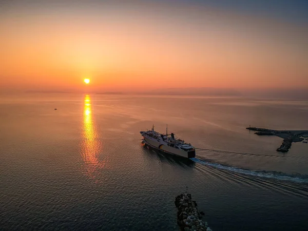 Pintoresco Puerto Del Pueblo Glossa Isla Skopelos Esporadas Grecia Vista — Foto de Stock