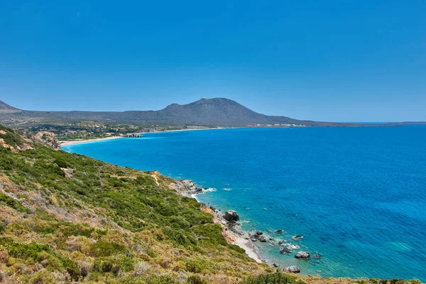 Splendido Scenario Naturale Che Conduce Alla Spiaggia Kaladi Nell Isola — Foto Stock