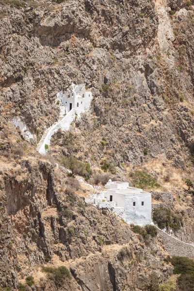 Μονή Αγίου Ιωάννη Στο Βράχο Πάνω Από Καψάλι Κύθηρα Ελλάδα — Φωτογραφία Αρχείου