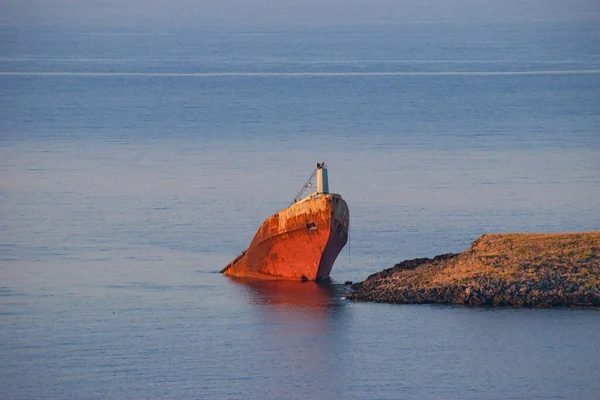 Norland Hajóroncs Diakoftiban Kythera Szigetén Görögországban 2000 Augusztus Saint John — Stock Fotó