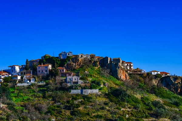 Schöne Landschaft Vom Alten Dorf Chora Alonissos Insel Griechenland Traditionelle — Stockfoto