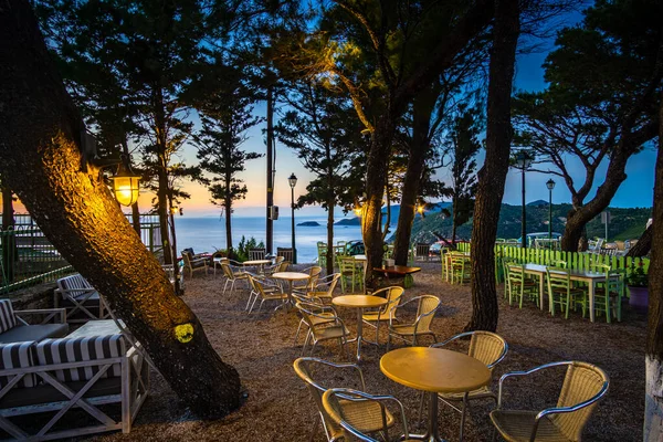 Beautiful Decorated Restaurants Cafeterias Chora Old Village Alonissos Island Greece — Stock Photo, Image