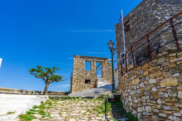 Krásná Scenérie Staré Vesnice Chora Ostrov Alonissos Řecko Tradiční Architektonické — Stock fotografie