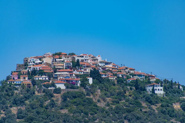 Schöne Landschaft Vom Alten Dorf Chora Alonissos Insel Griechenland Traditionelle — Stockfoto