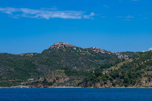 Beautiful Scenery Old Village Chora Alonissos Island Greece Traditional Architectural — Foto de Stock