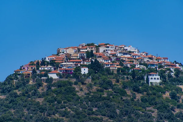 Schöne Landschaft Vom Alten Dorf Chora Alonissos Insel Griechenland Traditionelle — Stockfoto