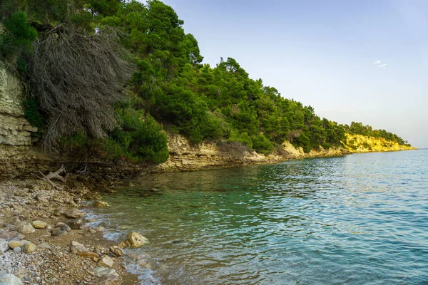 Панорама Пляжу Chrysi Milia Острові Алоннісос Греція — стокове фото