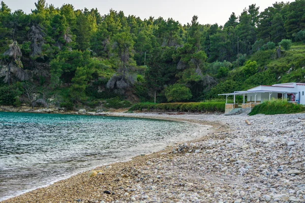 Vista Panoramica Della Spiaggia Chrysi Milia Nell Isola Alonnisos Grecia — Foto Stock