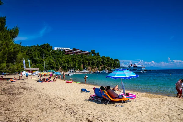 Summer Scenery View Koukounaries Beach Skiathos Island Sporades Greece — Stock Fotó