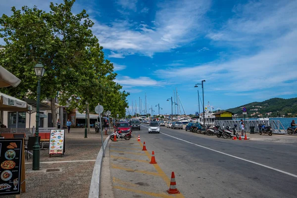 Bella Vista Sul Mare Vicino Porto Skiathos Nell Isola Skiathos — Foto Stock